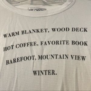 🖤WILDFOX Adorable Winter Theme Thermal LS Shirt🖤